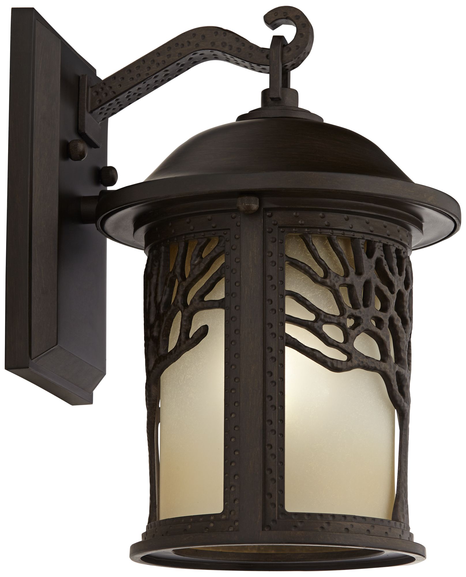 Franklin Iron Works Mission Tree 12 1/4" Bronze Outdoor Wall Light in scene