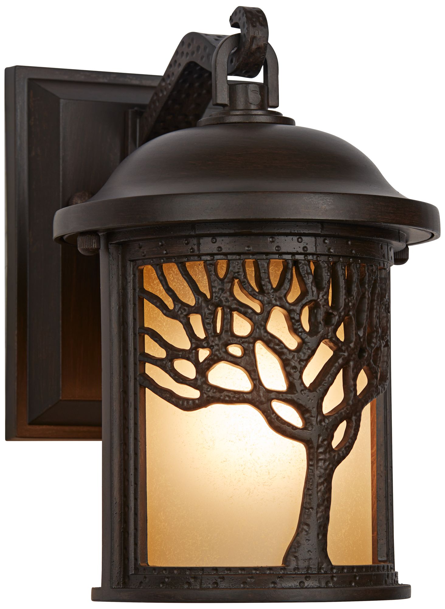 Franklin Iron Works Mission Tree 9 1/2" High Bronze Outdoor Wall Light