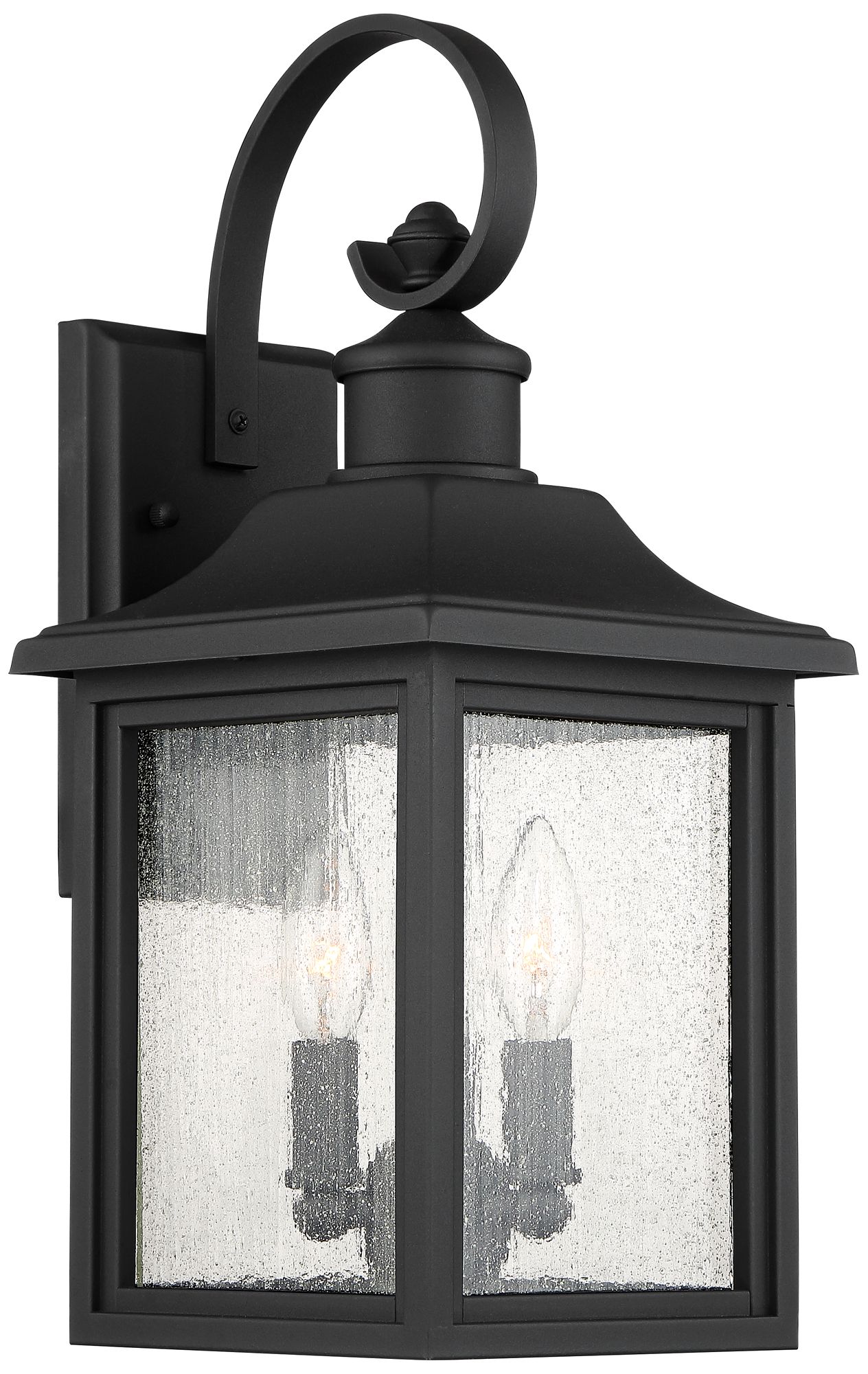 Image 2 Franklin Iron Works Moray Bay 17 3/4" Black 3-Light Outdoor Wall Light