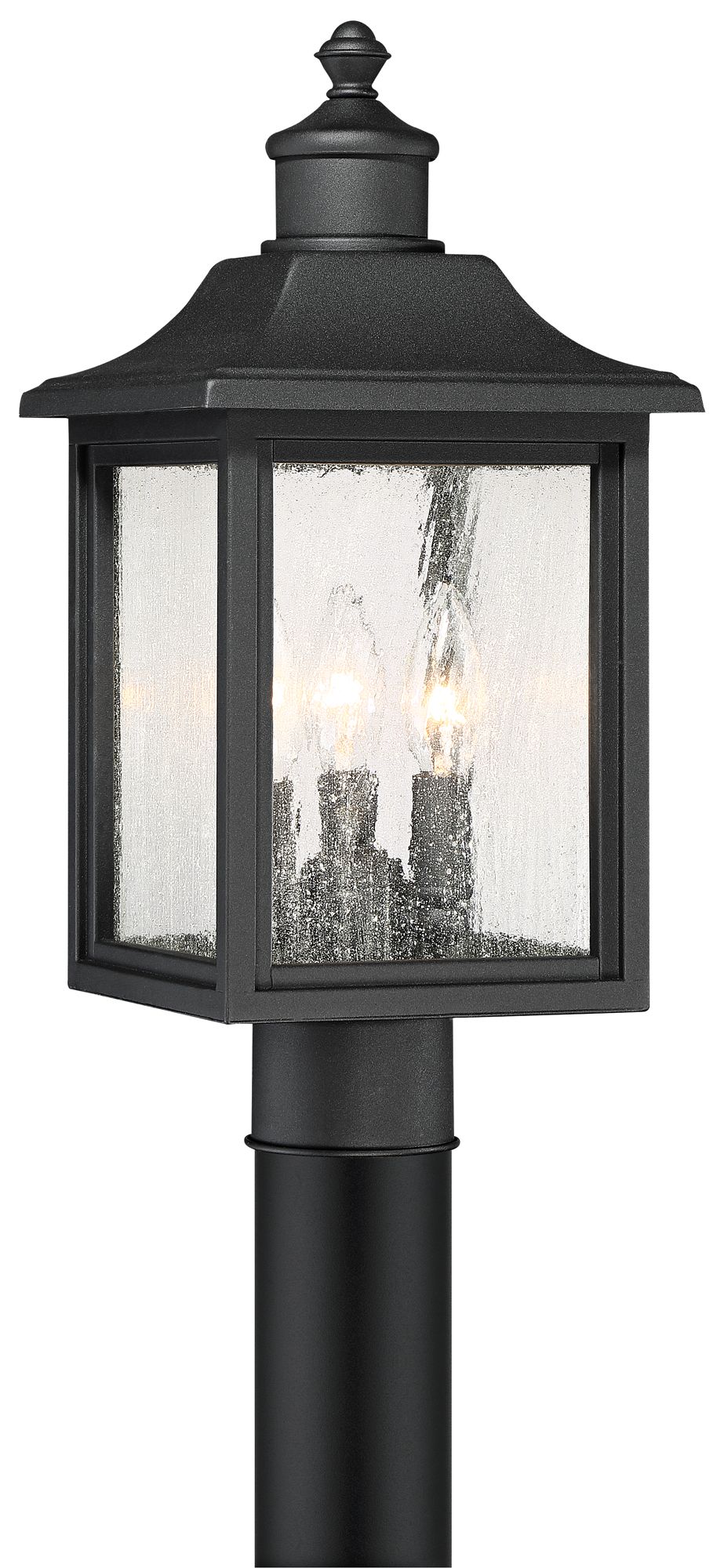 Image 2 Franklin Iron Works Moray Bay 17" High Black 3-Lt Outdoor Post Light
