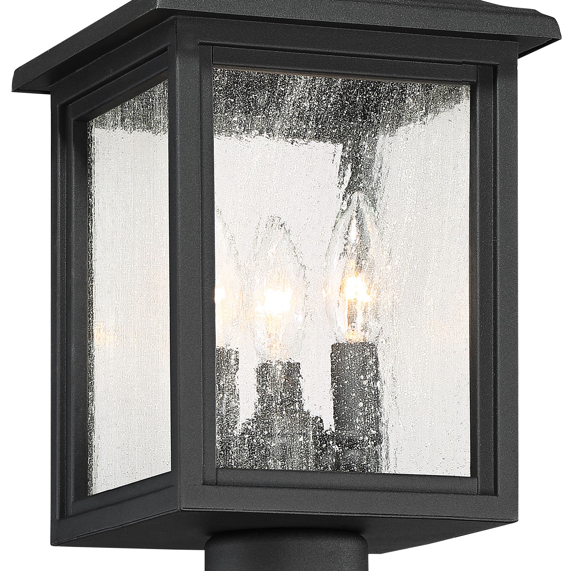 Image 3 Franklin Iron Works Moray Bay 17" High Black 3-Lt Outdoor Post Light more views