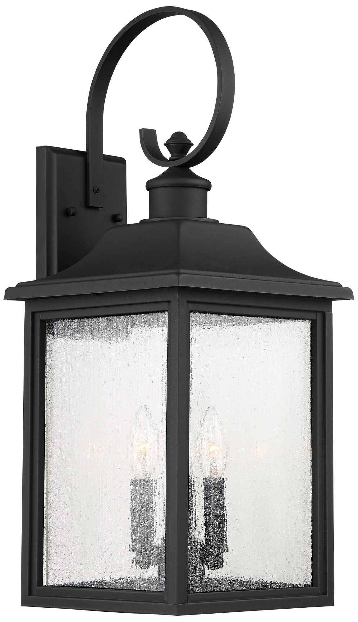 Franklin Iron Works Moray Bay 24" Black Trad. Outdoor Wall Lantern