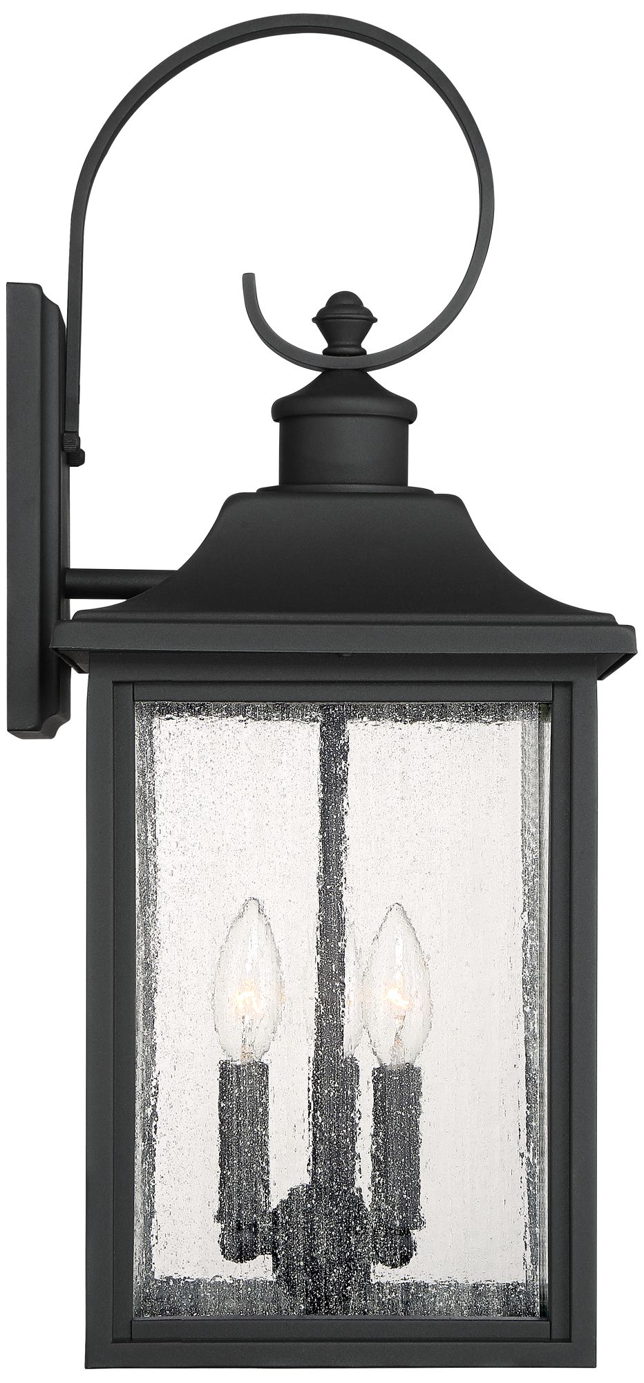 Franklin Iron Works Moray Bay 24" Black Trad. Outdoor Wall Lantern in scene