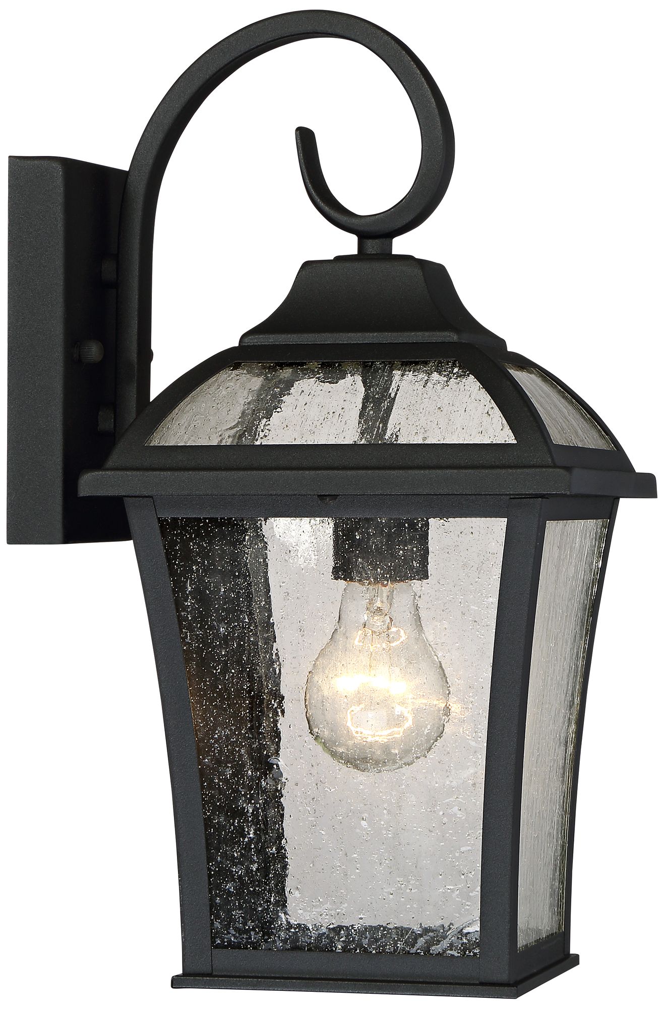 Franklin Iron Works Mosconi 15" Black Carriage Outdoor Lights Set of 2 in scene