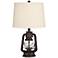 Franklin Iron Works Murphy 23" Red Bronze Miner Lantern Table Lamp