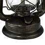 Franklin Iron Works Murphy Bronze Miner Lantern Lamp with Table Top Dimmer