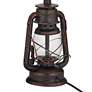 Franklin Iron Works Murphy Red Bronze Miner Lantern Table Lamps Set of 2