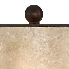 Image3 of Franklin Iron Works Naomi 25" Aged Bronze Rustic Mica Shade Table Lamp more views