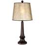 Franklin Iron Works Naomi 25" Bronze and Mica Lamp with USB Dimmer