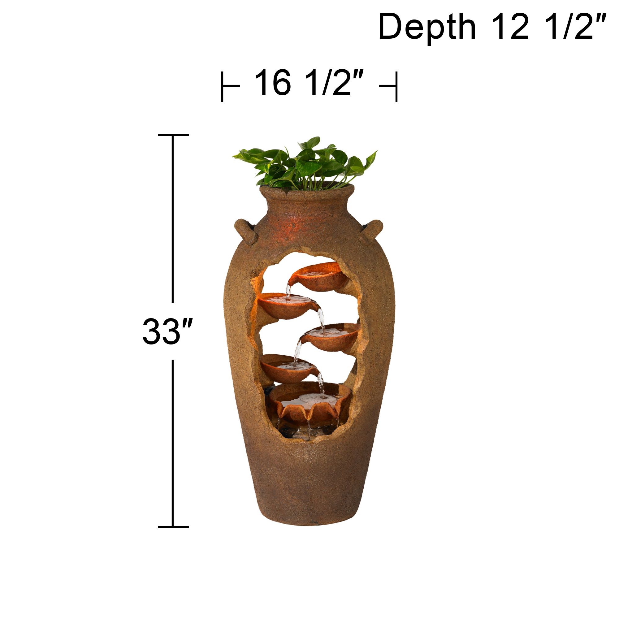 Planter and Urn Cascade Fountain