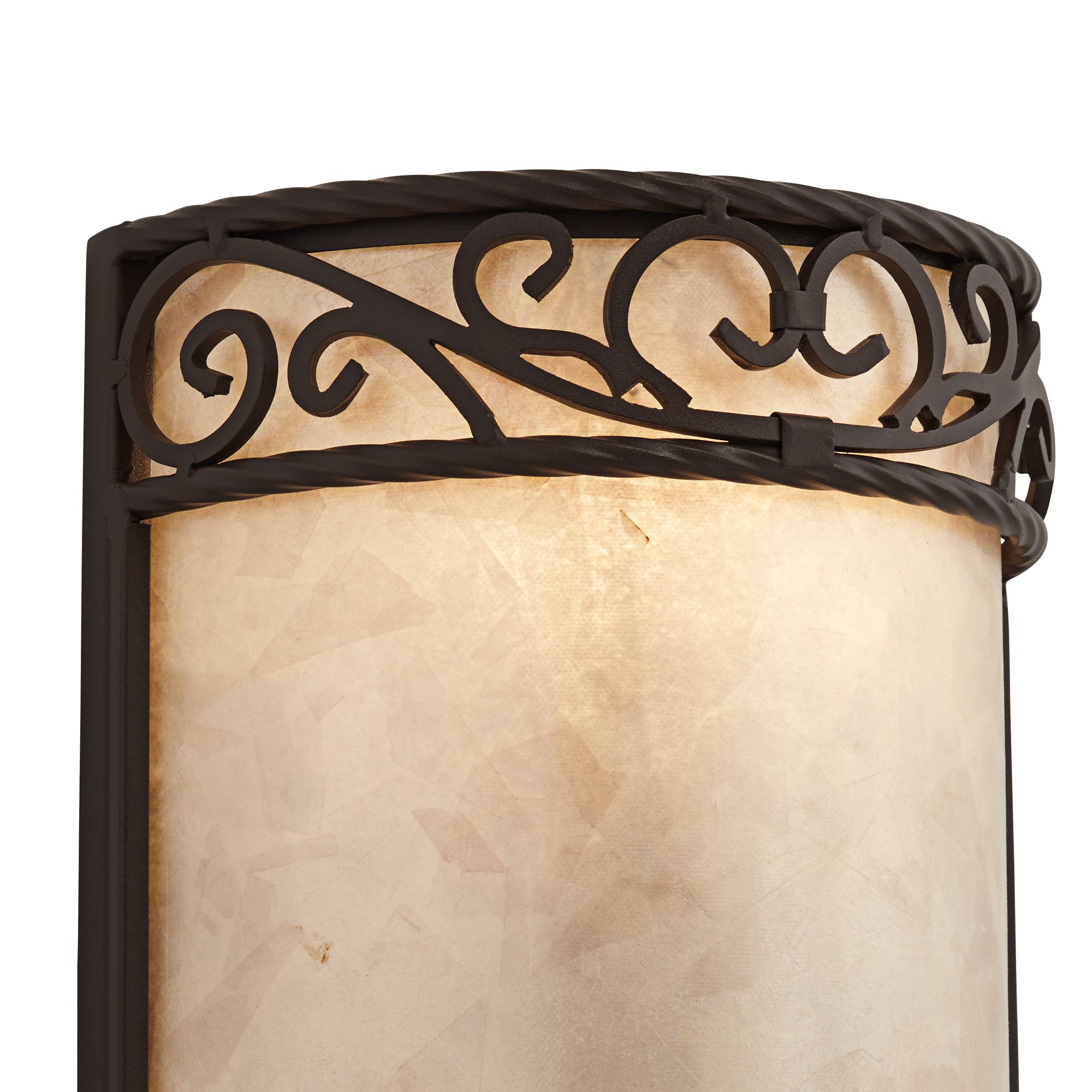 Image 3 Franklin Iron Works Natural Mica Collection 12 1/2" Wall Sconce more views