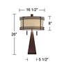 Franklin Iron Works Niklas 26" Industrial Bronze USB Table Lamp in scene