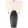 Franklin Iron Works Noah 31" Hammered Bronze Lamp with USB Dimmer