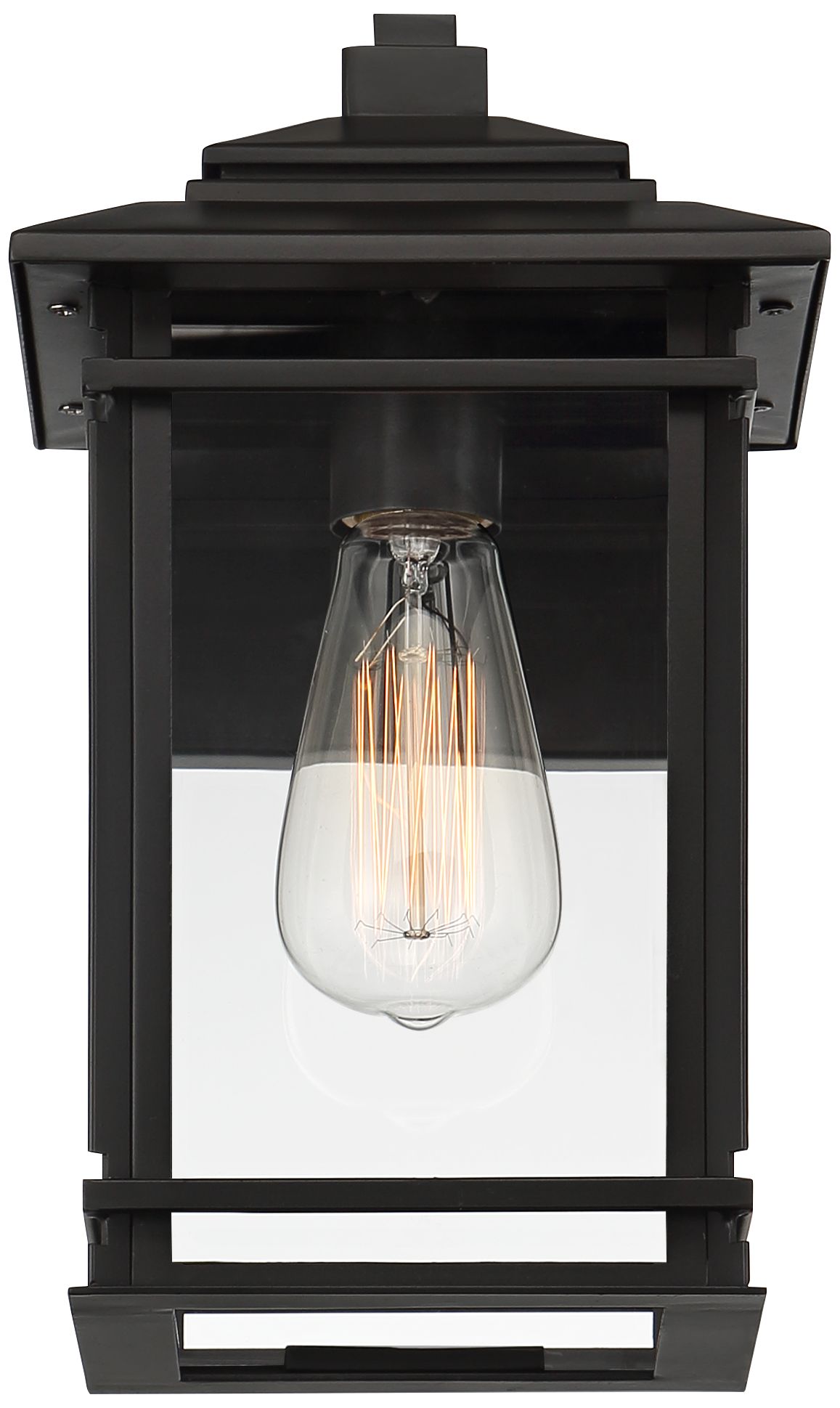 Image 4 Franklin Iron Works North House 12"H Matte Black Outdoor Wall Light more views