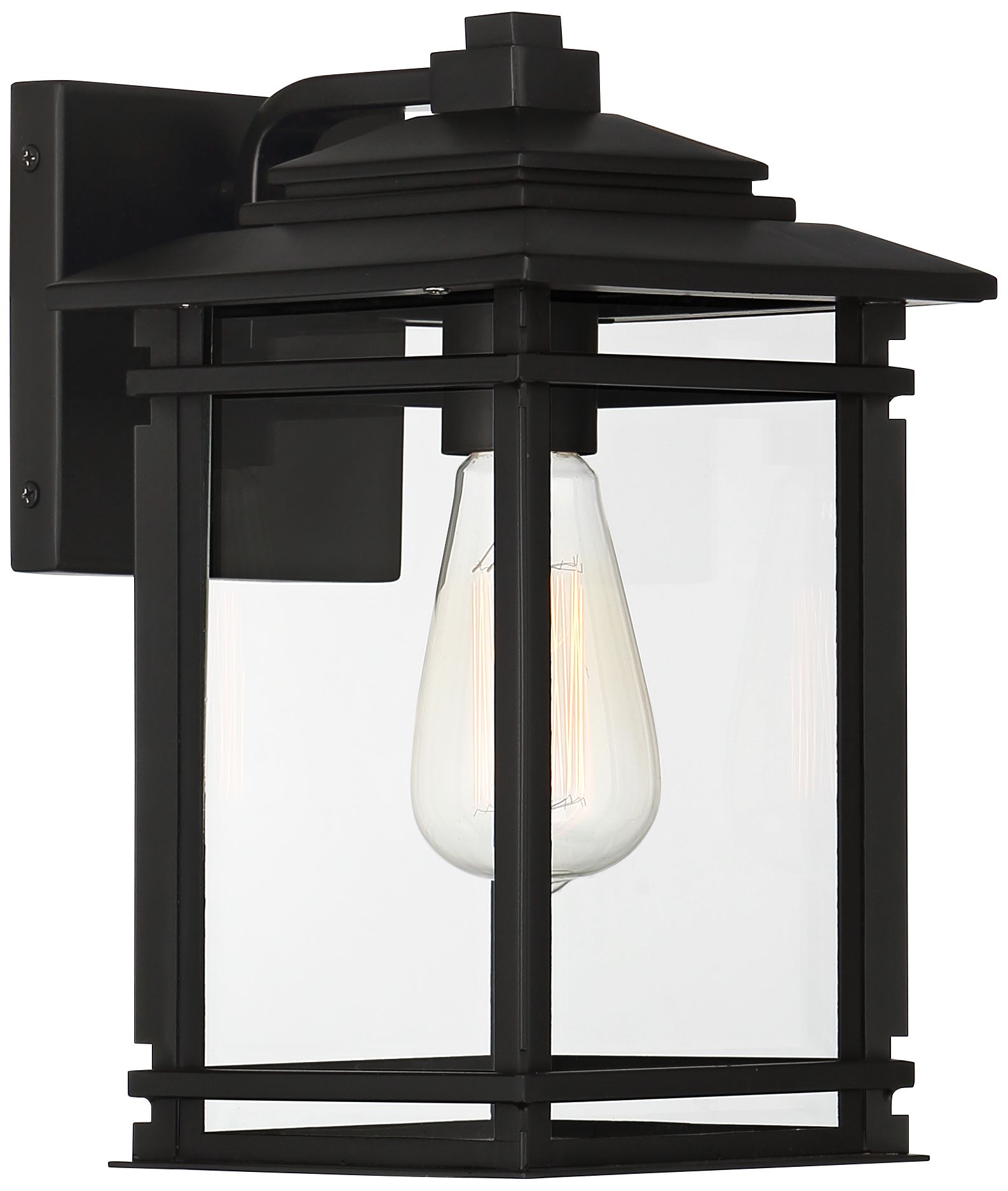 Image 5 Franklin Iron Works North House 12"H Matte Black Outdoor Wall Light more views