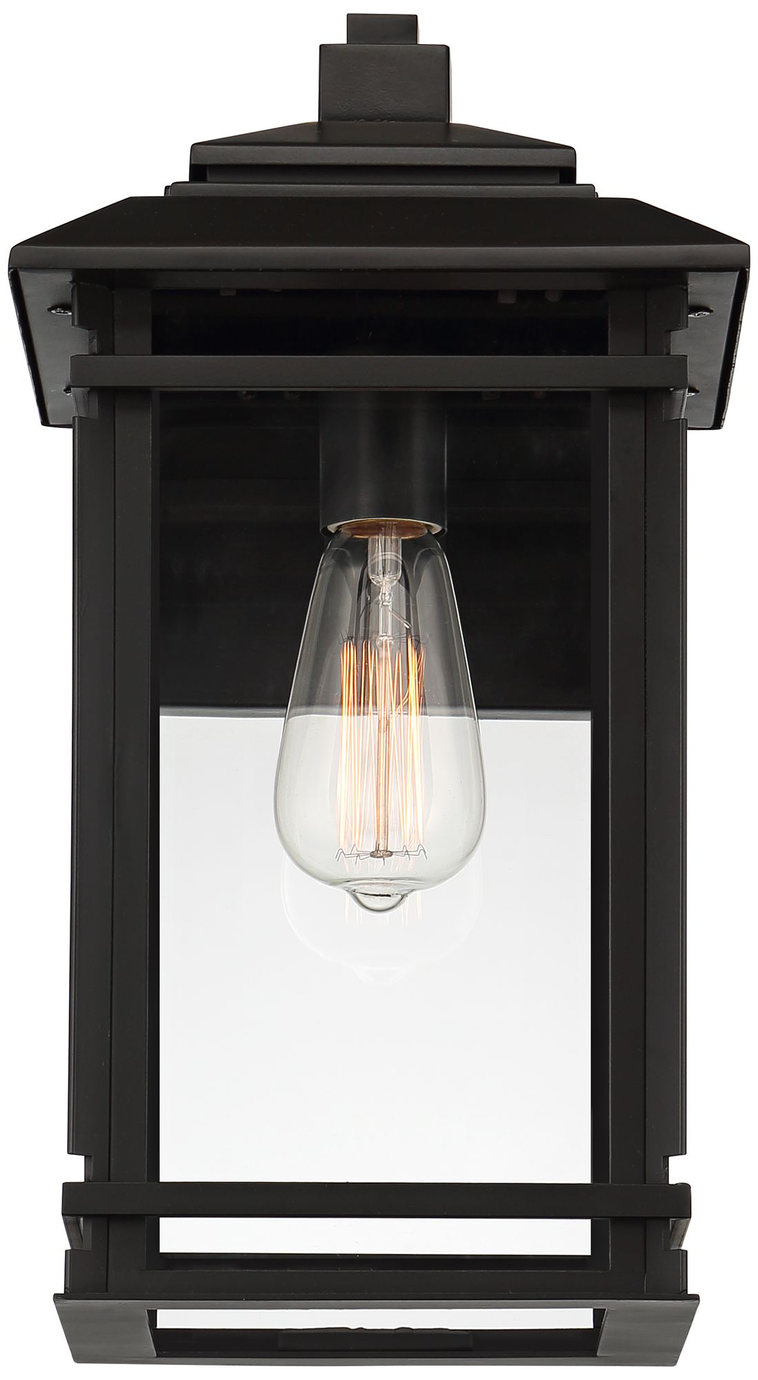 Image 4 Franklin Iron Works North House 16" Matte Black/Glass Outdoor Light more views