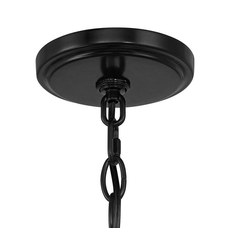 Image 5 Franklin Iron Works Norwell 35 3/4" Gloss Black 8-Light Chandelier more views