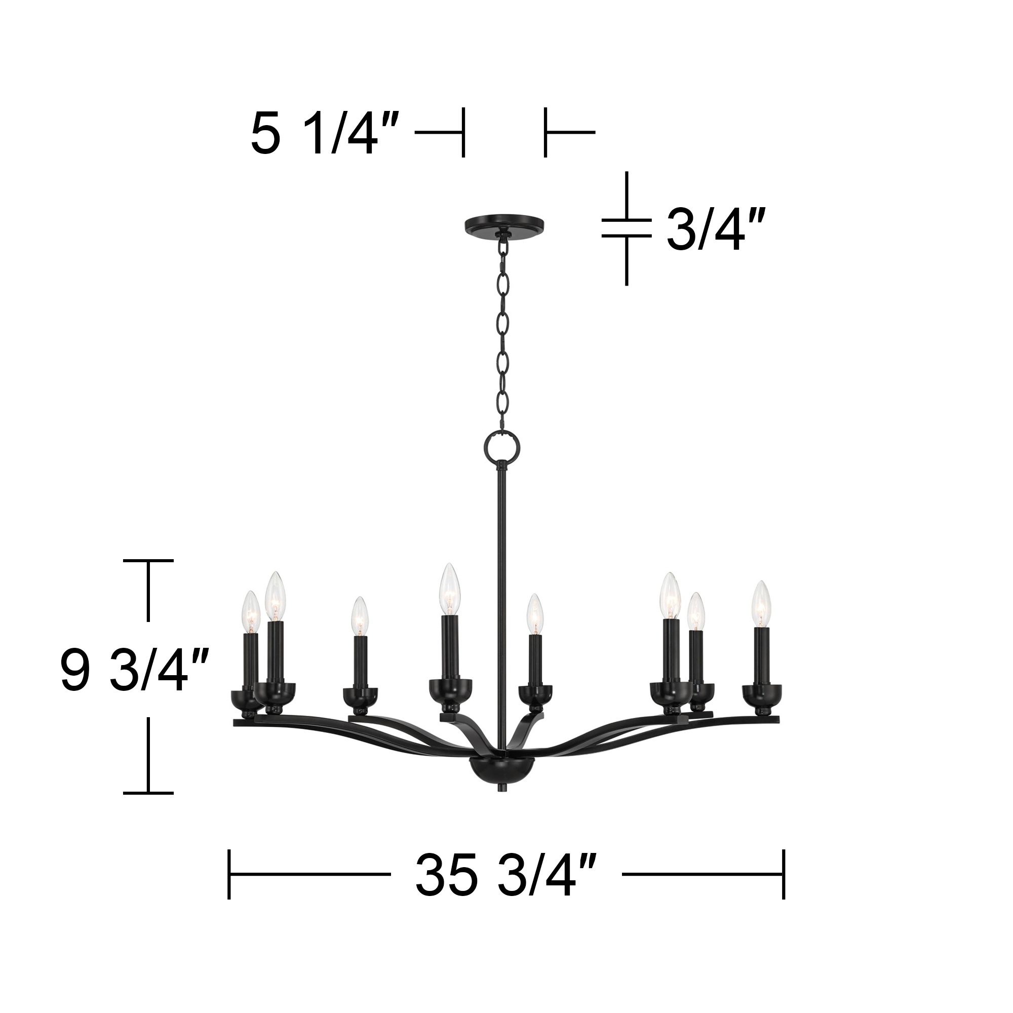 Watch A Video About the Norwell Semi Gloss Black 8 Light Chandelier