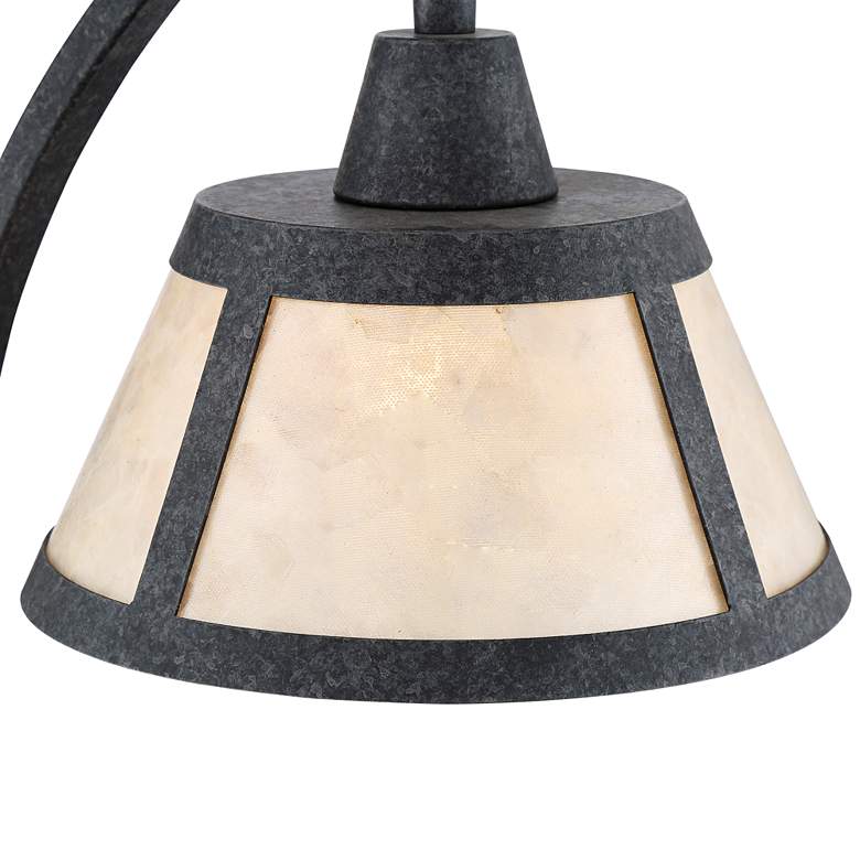 Image 3 Franklin Iron Works Oak River 22" Mica Shade USB and Outlet Desk Lamp more views