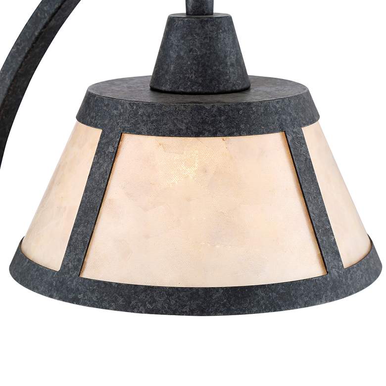 Image 7 Franklin Iron Works Oak River 22" Mica Shade USB and Outlet Desk Lamp more views