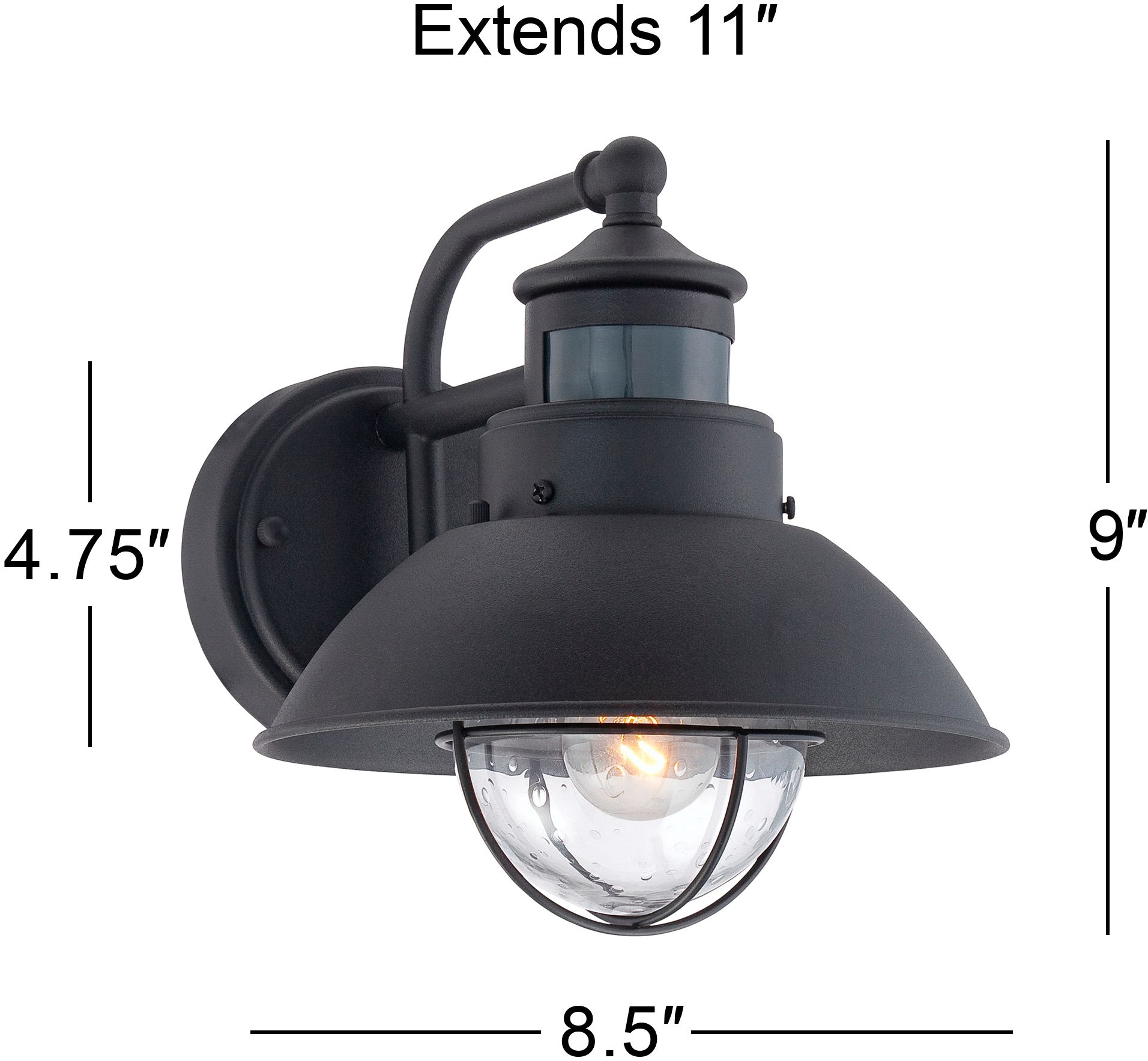 Watch A Video About the Oberlin Black Finish Dusk to Dawn Motion Sensor Outdoor Light