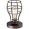 Franklin Iron Works Oldham 9 1/2" High Industrial Accent Table Lamp