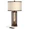 Franklin Iron Works Otto 28 1/2" Bronze Night Light USB Table Lamp