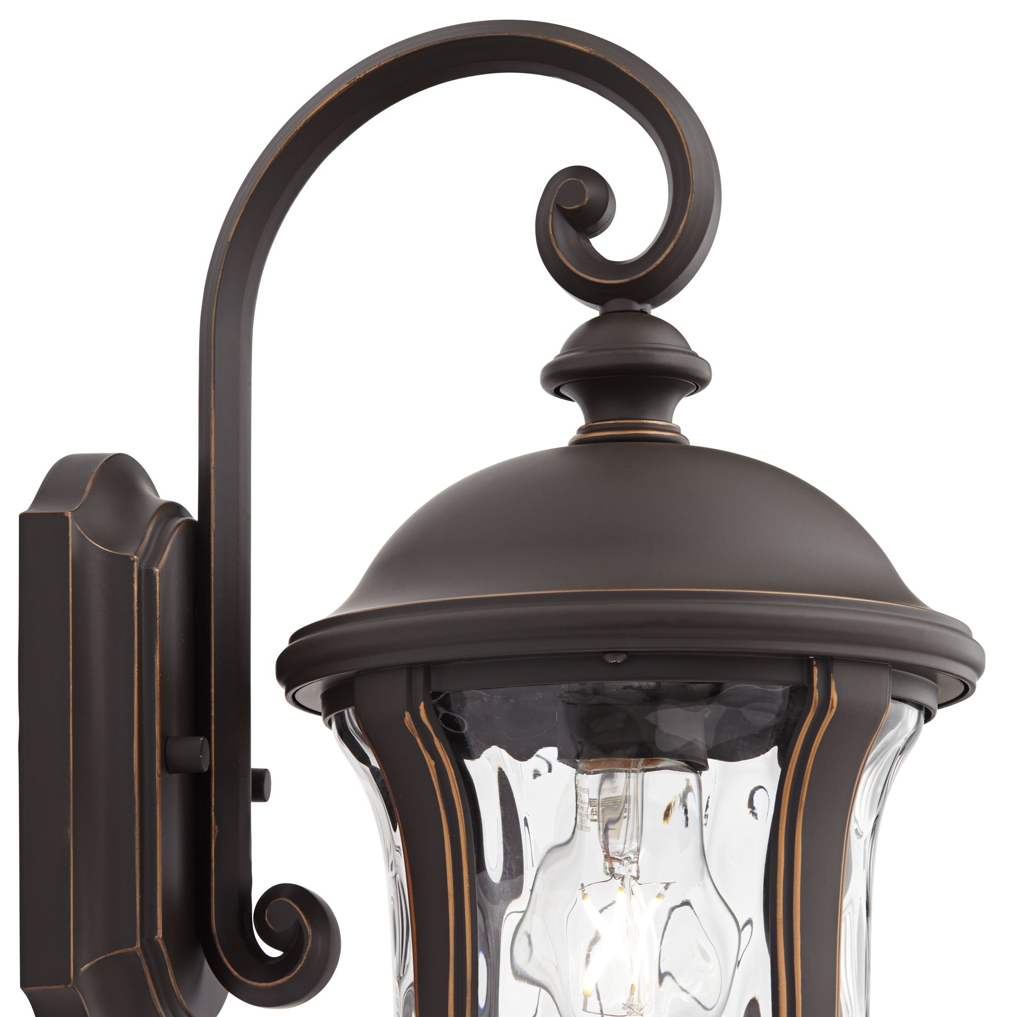 Image 3 Franklin Iron Works Park Sienna 16 3/4" Bronze Scroll Outdoor Wall Lt more views