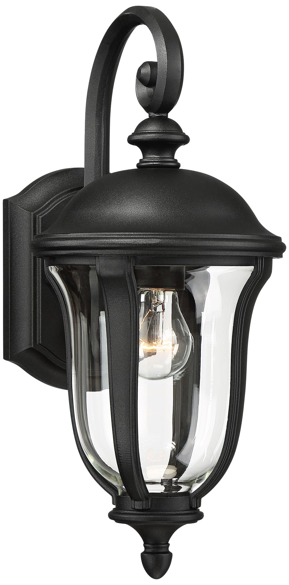 Franklin Iron Works Park Sienna 16 3/4" High Black Outdoor Wall Light
