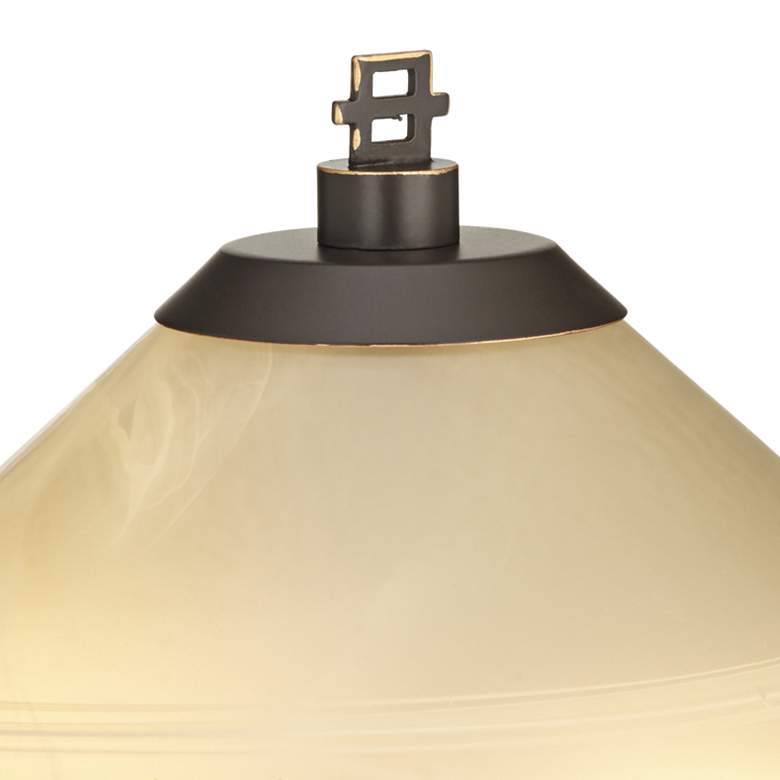 Image 3 Franklin Iron Works Planes 'n' Posts Glass Table Lamp with Dimmer more views