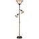Franklin Iron Works Plymouth 72" Bronze and Mica Torchiere Floor Lamp