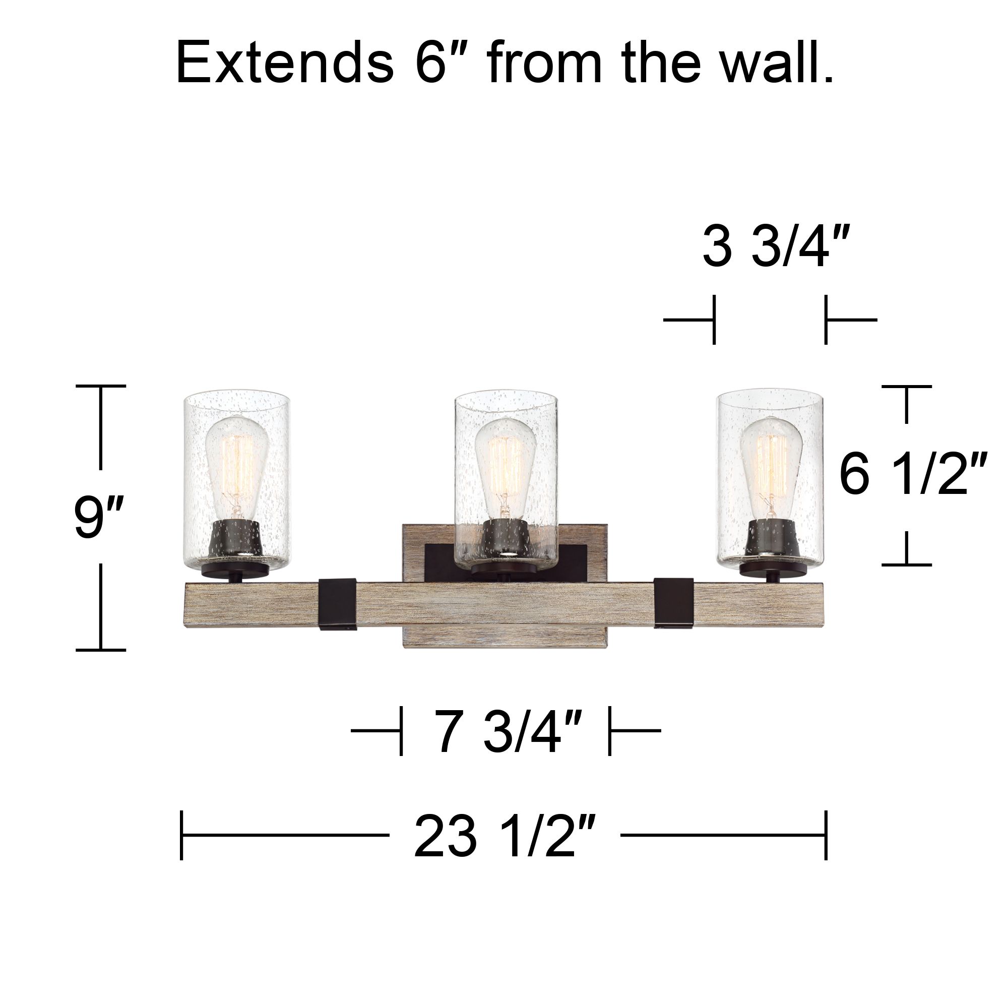 Franklin Iron Works Poetry 23 1/2" Bronze and Faux Wood Bath Light