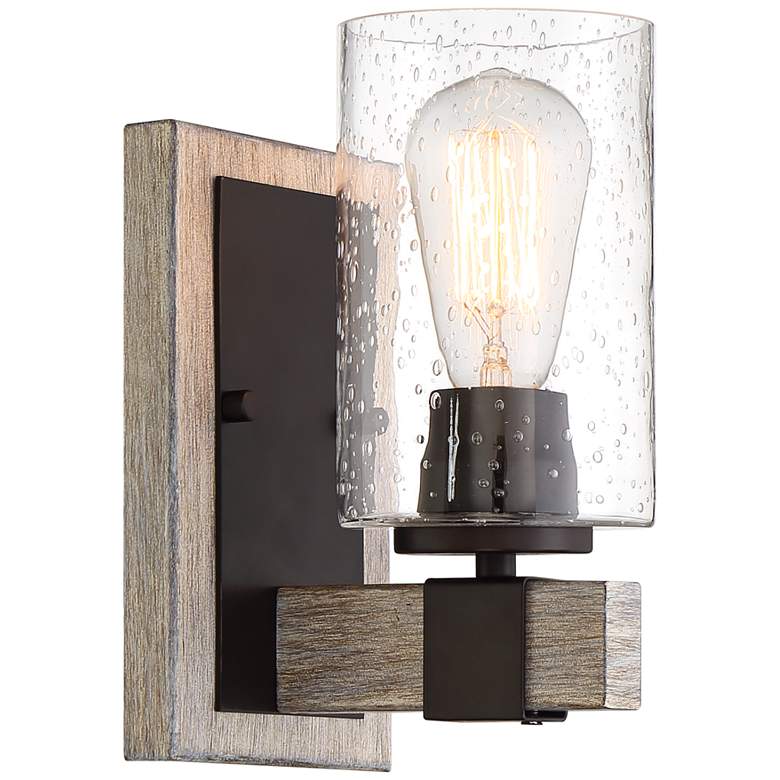 Image 4 Franklin Iron Works Poetry 9" High Bronze-Gray Wall Sconce more views