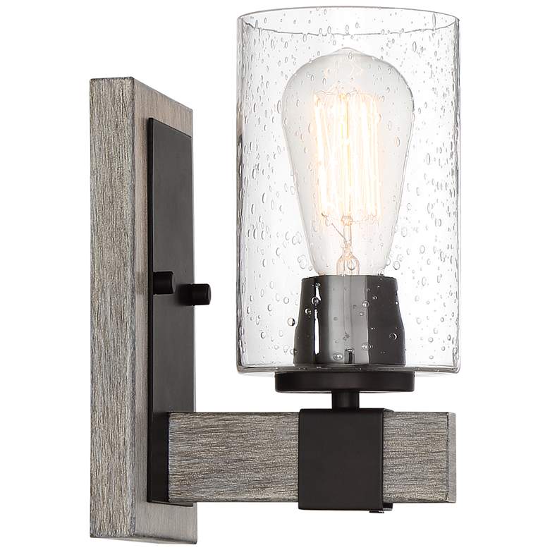 Image 5 Franklin Iron Works Poetry 9" High Bronze-Gray Wall Sconce more views