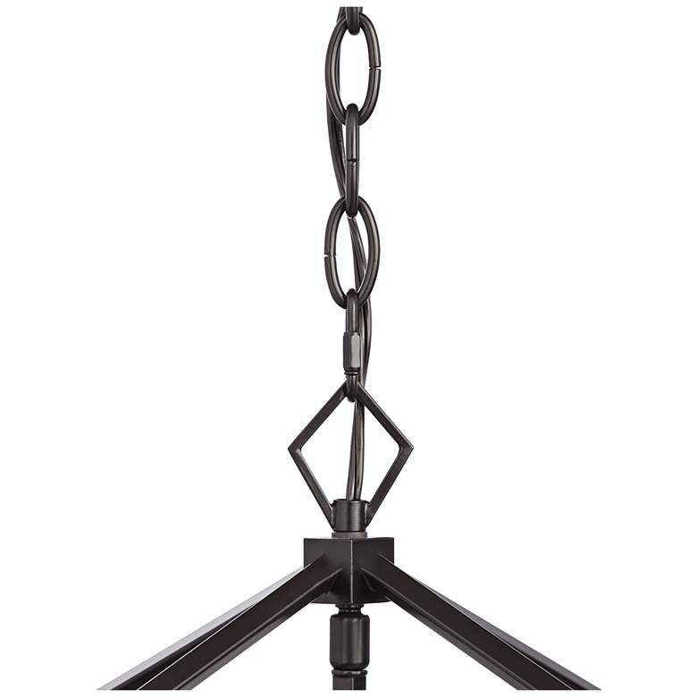 Image 5 Franklin Iron Works Queluz 13" Wide Bronze 4-Light Entry Pendant Light more views