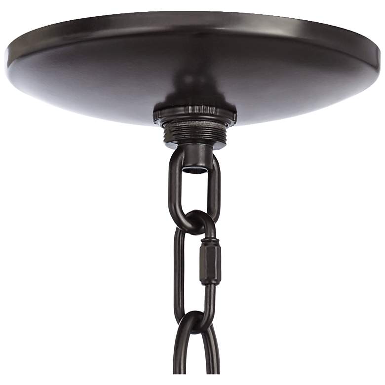 Image 6 Franklin Iron Works Queluz 13" Wide Bronze 4-Light Entry Pendant Light more views