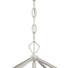 Image4 of Franklin Iron Works Queluz 13" Wide Nickel 4-Light Entry Pendant Light more views