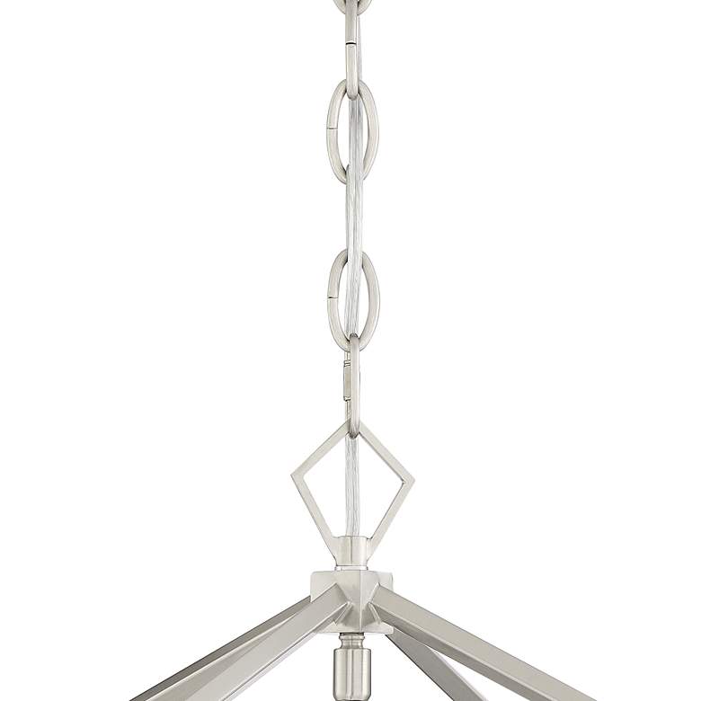 Image 4 Franklin Iron Works Queluz 13 inch Wide Nickel 4-Light Entry Pendant Light more views