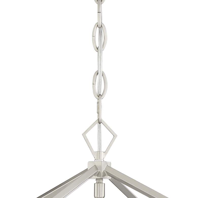 Image 4 Franklin Iron Works Queluz 13" Wide Nickel 4-Light Entry Pendant Light more views