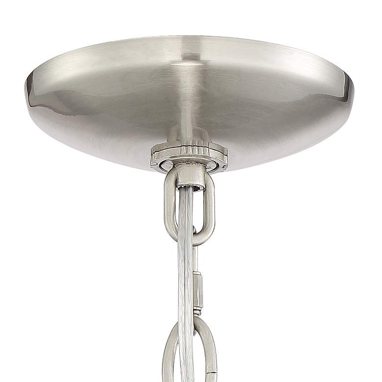 Image 5 Franklin Iron Works Queluz 13" Wide Nickel 4-Light Entry Pendant Light more views