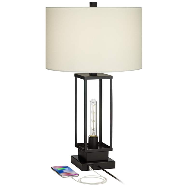 Image 3 Franklin Iron Works Rafael 27 5/8" Night Light Dual USB Lamps Set of 2 more views