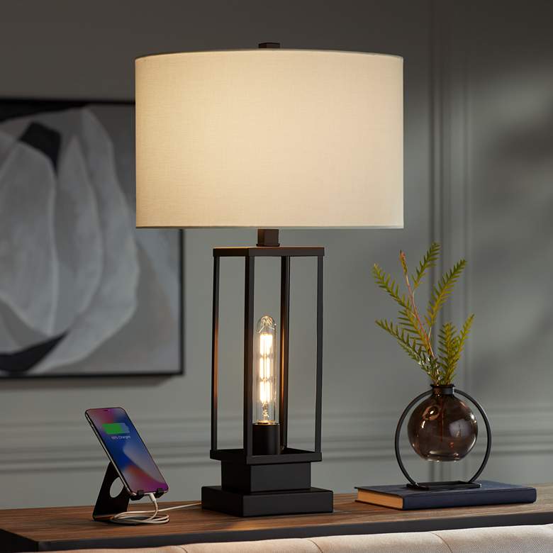 Image 6 Franklin Iron Works Rafael 27 5/8" Night Light Dual USB Table Lamp more views