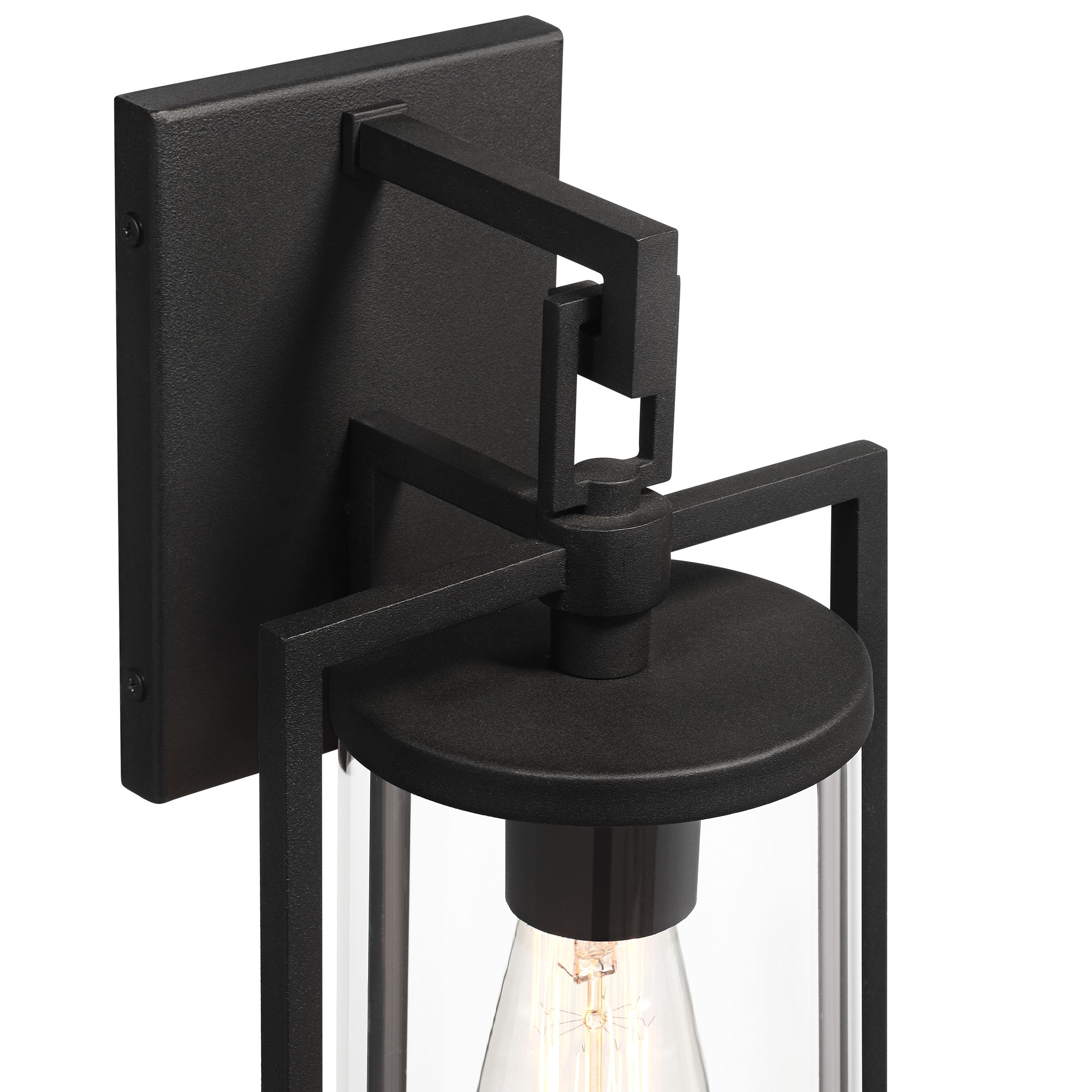 Image 4 Franklin Iron Works Rennes 14 3/4" High Black Outdoor Wall Light more views