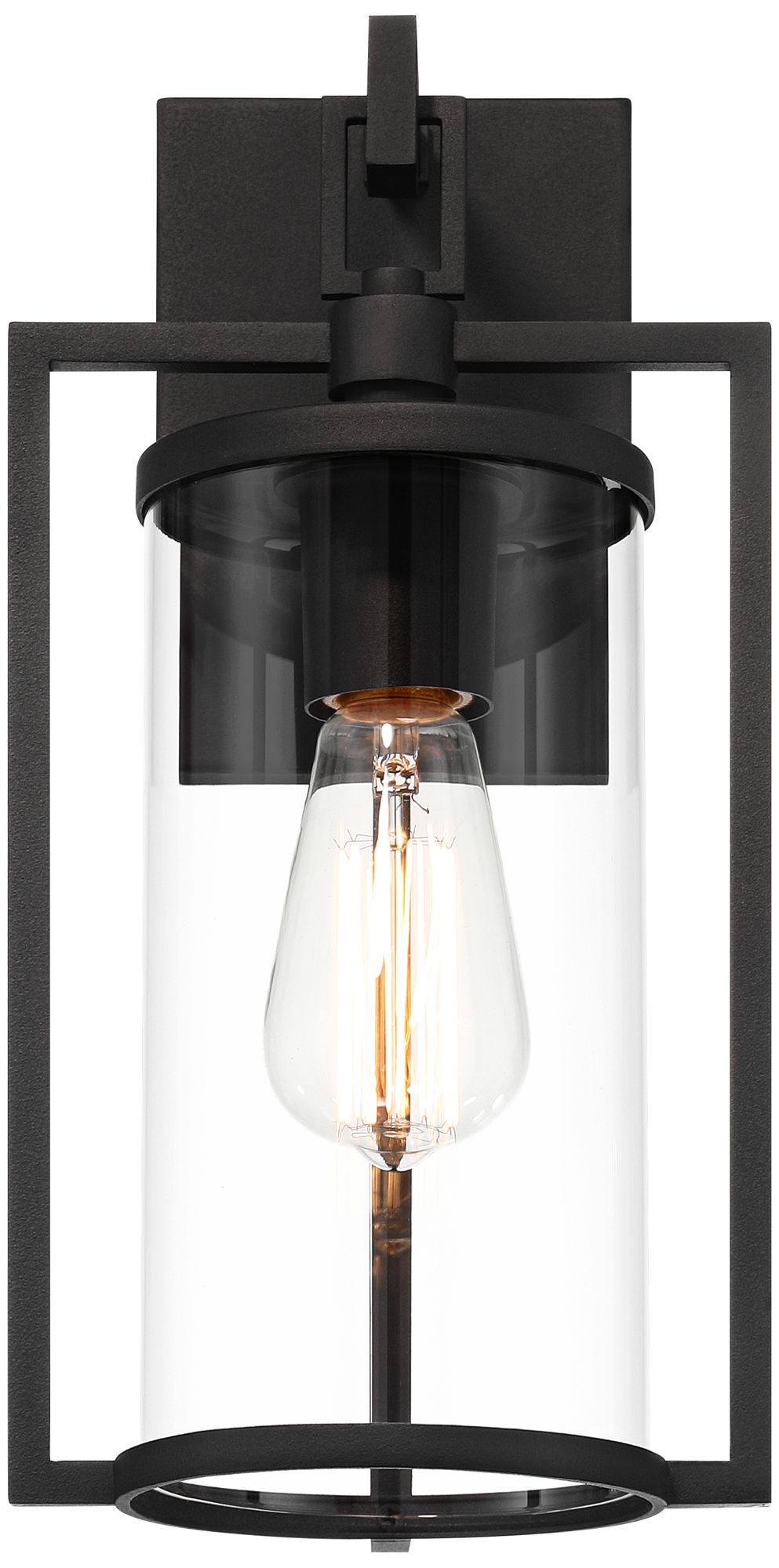 Image 6 Franklin Iron Works Rennes 14 3/4" High Black Outdoor Wall Light more views