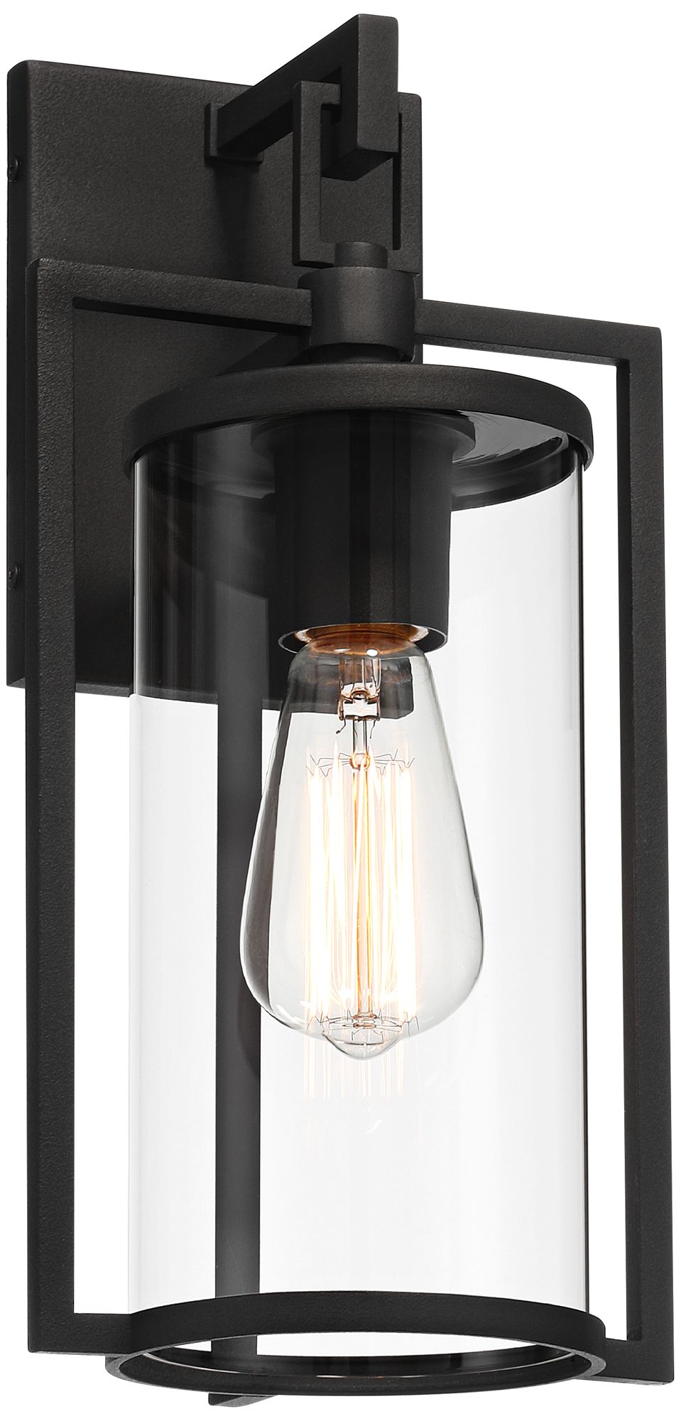Image 7 Franklin Iron Works Rennes 14 3/4" High Black Outdoor Wall Light more views