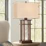 Franklin Iron Works Rhodes Mica Glass Table Lamp with LED Night Lights in scene