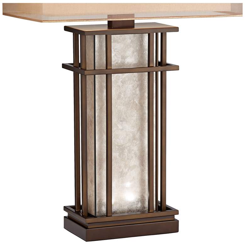 Image 5 Franklin Iron Works Rhodes Mica Glass Table Lamp with LED Night Lights more views
