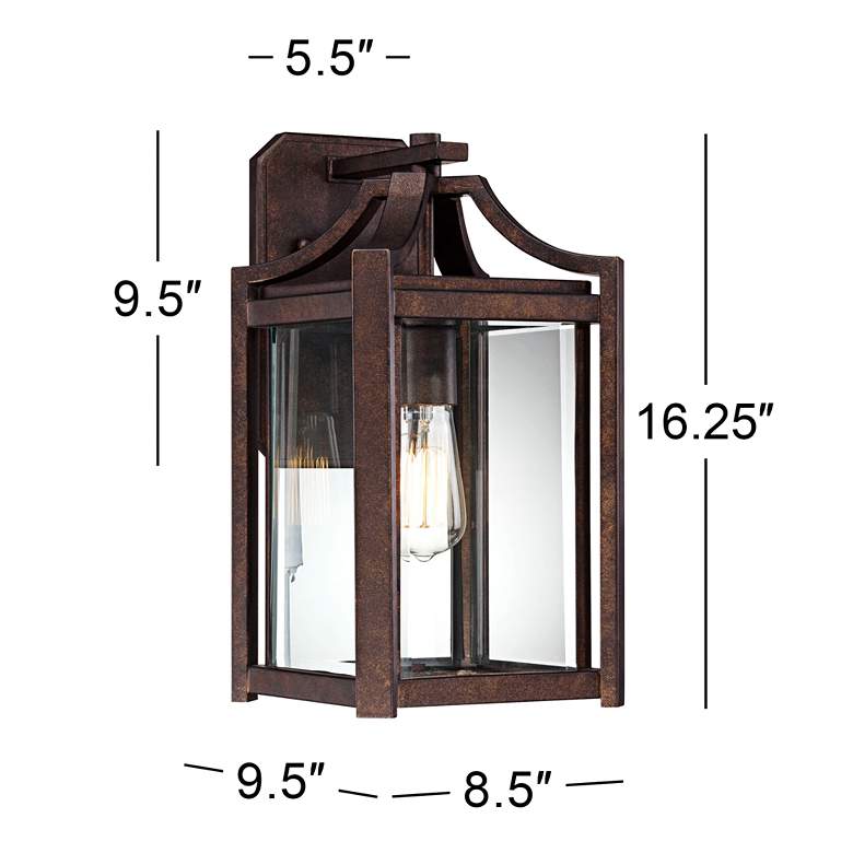 Image 7 Franklin Iron Works Rockford 16 1/4" High Bronze Outdoor Wall Light more views