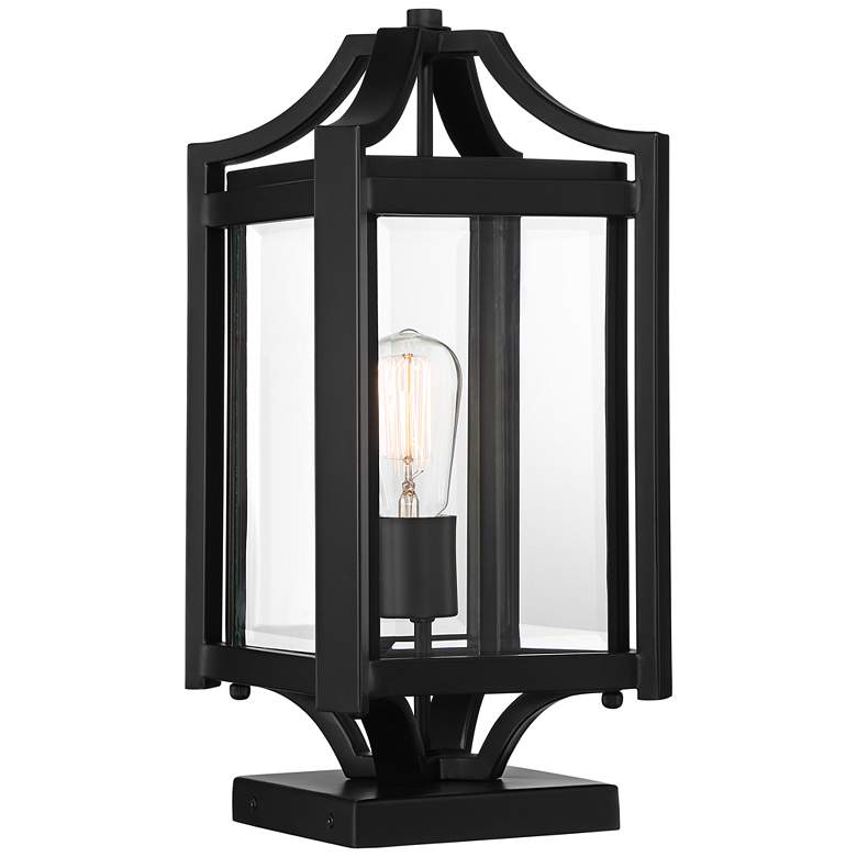 Image 5 Franklin Iron Works Rockford 17 3/4" High Black Pier Mount Light more views