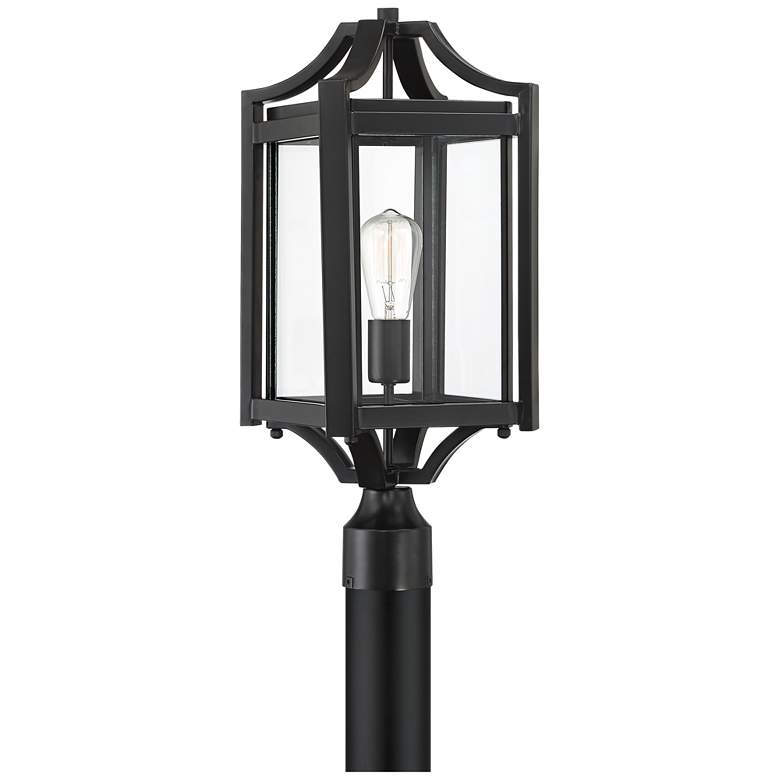 Image 2 Franklin Iron Works Rockford 20 1/4" High Black Outdoor Post Light